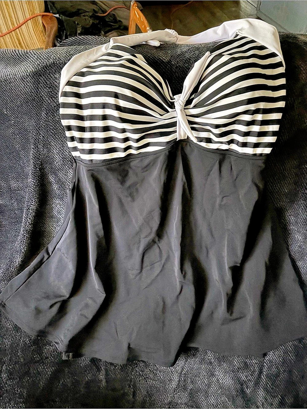 Swimsuit lot. Three full size suits with skirt like panty. One tank style. Two